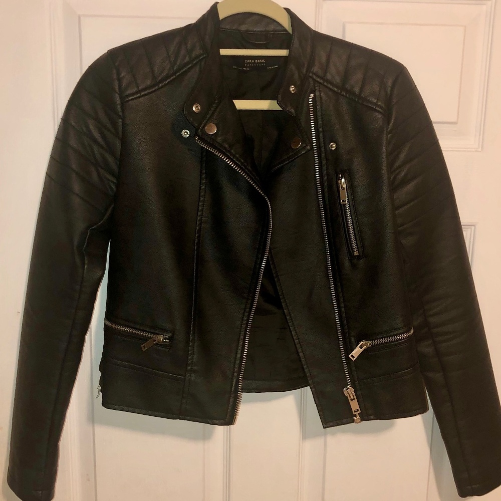 Zara Black Leather Jacket